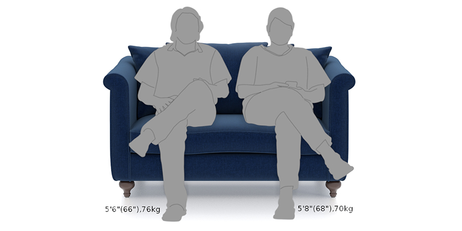 Leroy Fabric Sofa 6Seater (Blue)